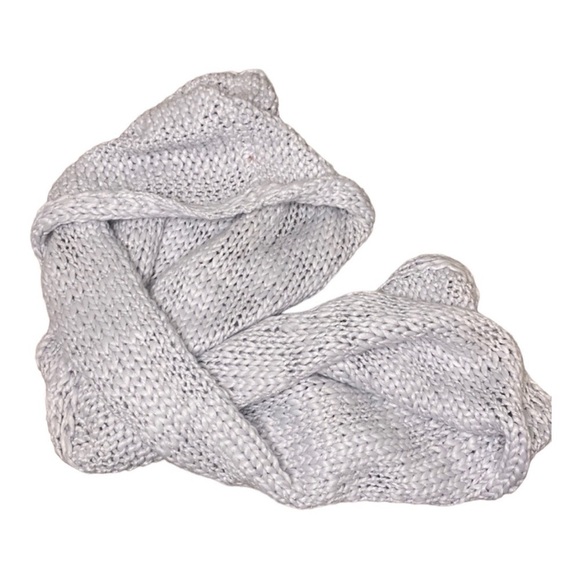 Bcbg Gray Sparkle Knitted Infinity Scarf - Picture 1 of 6